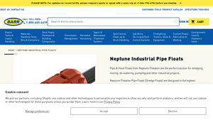 Barr Plastics - Neptune Industrial Pipe Floats