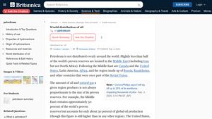 Britannica - Global Petroleum Distribution