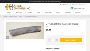 Keene Engineering - 2 Clearflow Suction Hose
